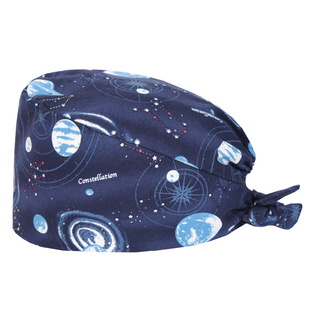 南欧鱼纯棉手术室印花帽子男女医生护士工作帽口腔帽手术帽月子帽