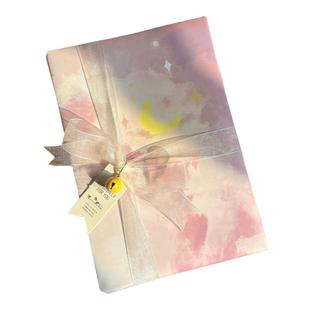 Half Moon月遇丛云油画风梦幻包装纸七夕情人节生日礼物纸礼品纸