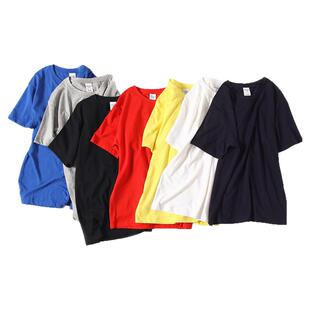 40支双纱精梳棉短袖210克空白光板t恤印制团体服文化衫印花logo
