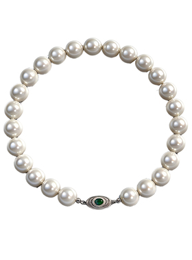 西大班极光澳白大点位珍珠项链女