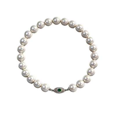 西大班极光澳白大点位珍珠项链女