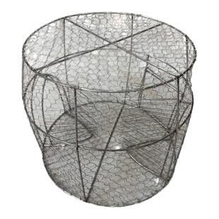 三驰渔具泥猛金鼓石斑不锈钢捕鱼笼海水防锈两个入口自动进鱼垂钓