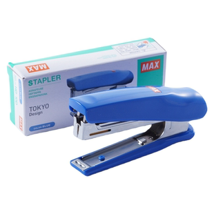 日本MAX美克司进口小订书机办公小号订书器外卖打包大开口迷你省力钉书机带起钉器20页10订号学生用HD-10D