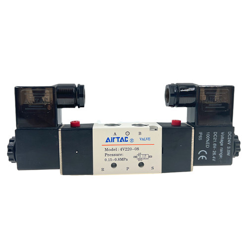 亚德客4V230C-08三位五通电磁阀4V130C-06/4V330C-10/4V430C-15