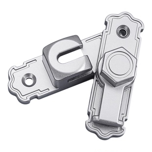 卡扣固定器卫生间门锁铝合金免打孔老式简易厕所推拉玻璃门栓插销