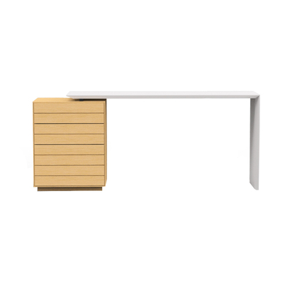 小写inner梳妆台斗柜一体极简日式实木奶油风原木橡木卧室化妆桌