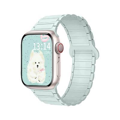 手环9pro~透气装甲硅胶磁吸表带