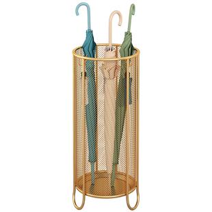 圆形雨伞架入户门口家用收纳筐酒店商用雨伞桶沥水铁艺挂放伞置物