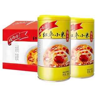 娃哈哈红枣小米粥360g*12罐整箱营养早餐粥宵夜方便速食粥礼盒装