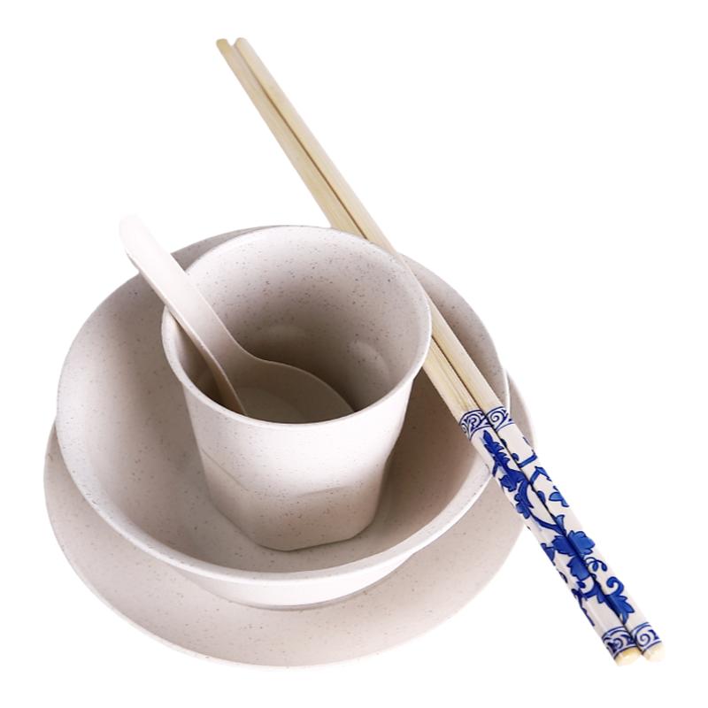 一次性稻壳餐具多件套独立装
