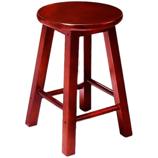实木凳子吧台椅餐桌凳小板凳家用北欧简约复古奶茶店酒吧高脚圆凳