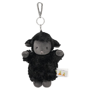 海湾兔Bunnies 可爱黑色小羊挂偶钥匙扣毛绒挂饰背包挂件生日礼物