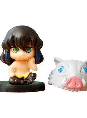 Q版鬼灭之刃手办车载摆件全套