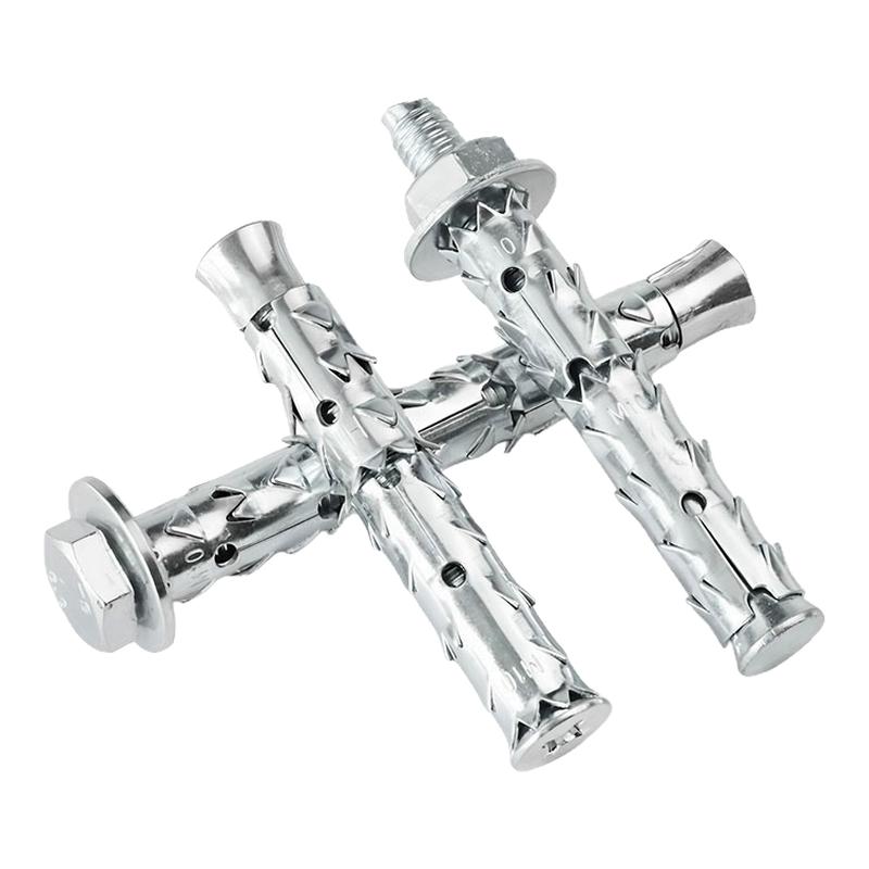 穿山刺膨胀螺丝空心砖泡沫墙专用倒刺膨胀螺丝鱼鳞拉爆膨胀螺栓M8