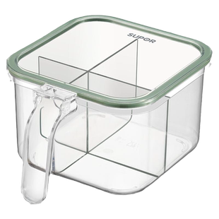 苏泊尔定量盐罐家用厨房调料罐密封防潮盐味精收纳盒佐作料调味瓶