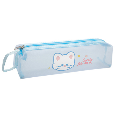 网纱笔袋卡通可爱文具简约收纳袋