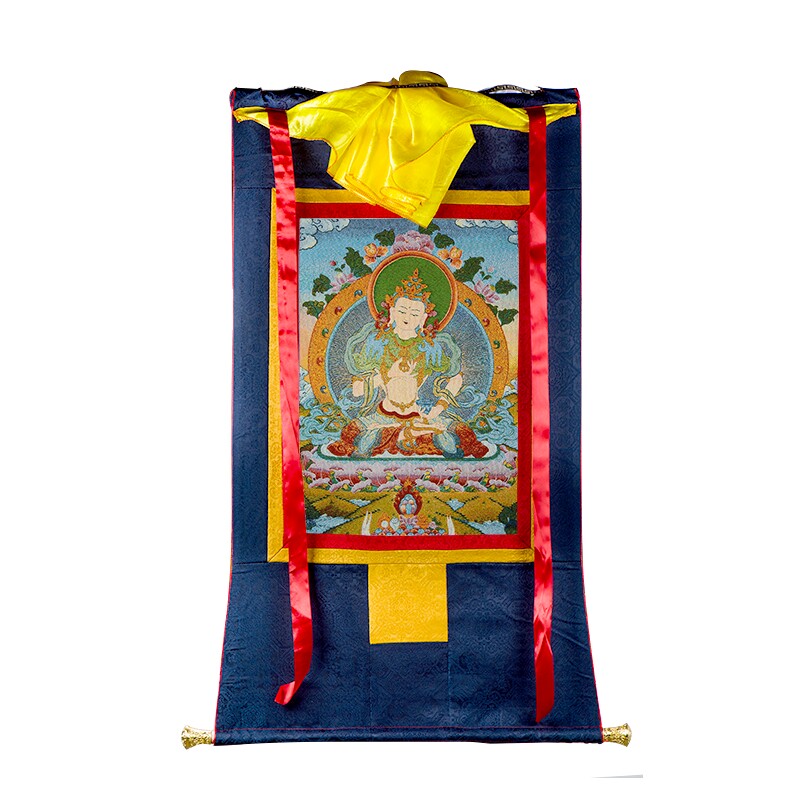 藏村唐卡居家装饰挂画刺绣画心