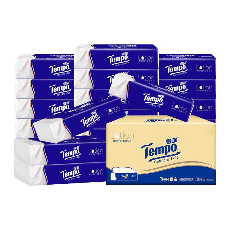 Tempo得宝保湿柔润乳霜纸4层16包