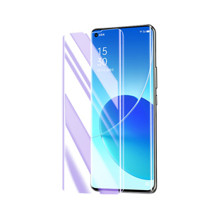 适用opporeno6pro钢化膜全覆盖防摔reno6pro+手机膜曲面保护reno6pro防窥膜全包玻璃uv超清全胶水凝膜屏保por