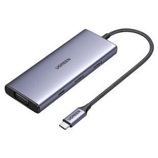 绿联Type-C拓展坞多口usb扩展器笔记本电脑网线转接头hdmi投屏usb分线器hub集线器USB-C多功能转换器