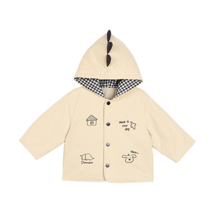 小O爸男婴童【童趣涂鸦】带有小造型的梭织外套，防风性依旧在线