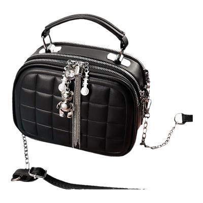 手提斜挎都好看多层口袋设计小包