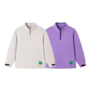 SUNNYWHITEGreen喜光童装儿童卫衣摇粒绒立领男女中大童运动保暖