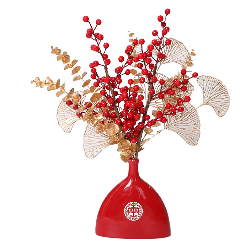 订婚摆件结婚场景布置装饰婚房客厅摆台小物件喜花瓶备婚用品大全