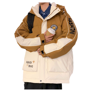 羽绒服男款冬季青少年休闲保暖连帽90白鸭绒外套初高中学生厚衣服