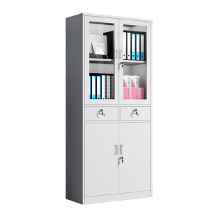 铁皮柜文件柜办公室钢制财务凭证资料档案柜家用带锁书柜储物柜子