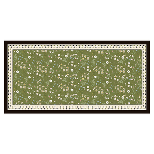 绿色硅藻泥厨房地垫复古风吸水速干防滑耐脏可擦免洗家用加厚脚垫