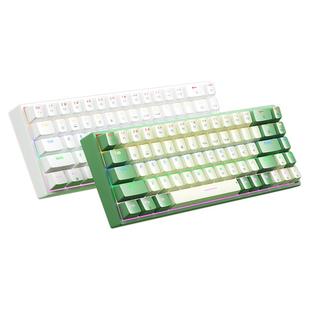 BOW 热插拔有线机械键盘台式电脑通用游戏电竞专用小型红轴茶轴68