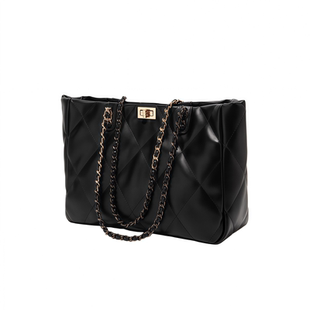 官网小c&k生日礼物轻奢托特包包大容量2026新款菱格单肩包链条包