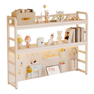 多功能学生书桌上收纳置物架桌面铁艺洞洞板多层简约书架可放桌面