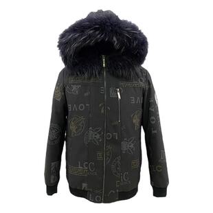 新款派克服男短款夹克真獭兔毛内胆可拆卸年轻潮流冬季水貂绒外套