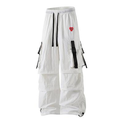 查尔斯桃心冰丝薄款美式冲锋裤