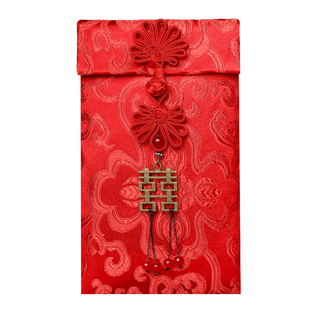 绸缎布艺万元红包袋婚礼高档礼金袋结婚庆个性改口钱袋创意利是封