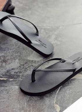 防滑人字拖男外穿情侣软底拖v鞋夏女夏季室外夹拖男士凉拖潮0417h