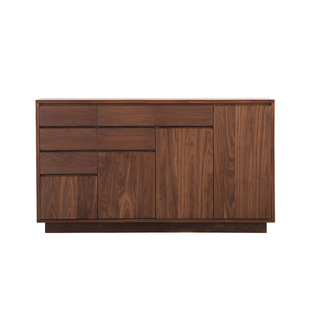 北欧全实木斗柜客厅抽屉柜原木储物柜樱桃木多功能黑胡桃木餐边柜