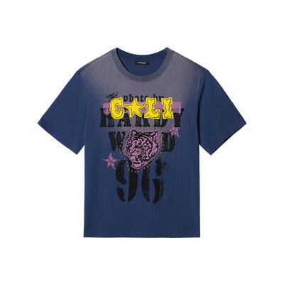 【夏季新品】Ed Hardy埃德哈迪男士水洗复古格调短袖T恤E1SBM044
