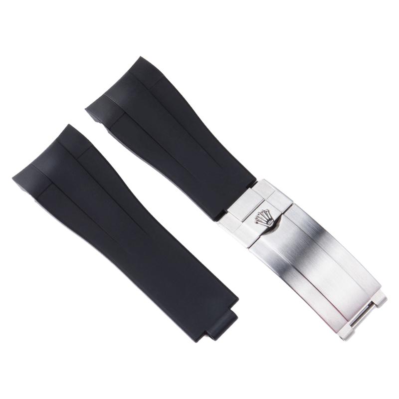 氟橡胶手表带适用劳力士探险家2II弧口鬼王M226570天行者纵横者男