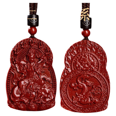 朱砂吊坠男女本命年项链普贤菩萨本命佛挂件十二生肖龙礼物符礼物