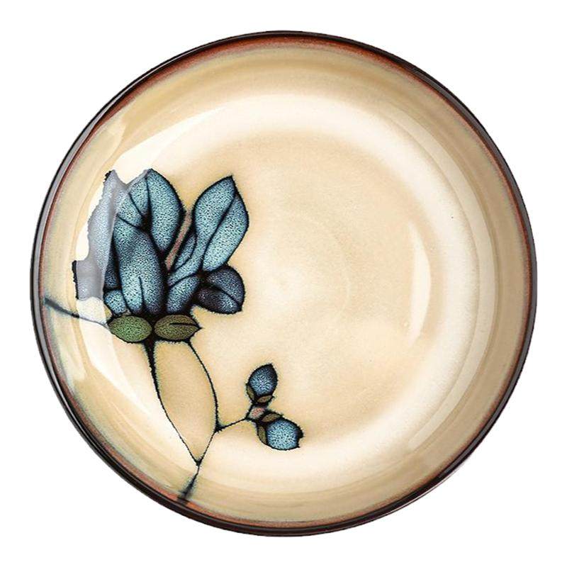 舍里日式木兰餐具套装乔迁创意复古碗盘碗碟套装家用盘子碗筷组合