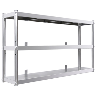 定制特厚不锈钢墙架置物架厨房壁挂式货架加厚吊架可挂墙上墙多层