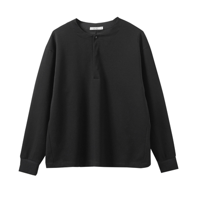 LU露2026新品 男士宽松长袖卫衣亨利衫Soft柔软基础百搭长袖T恤