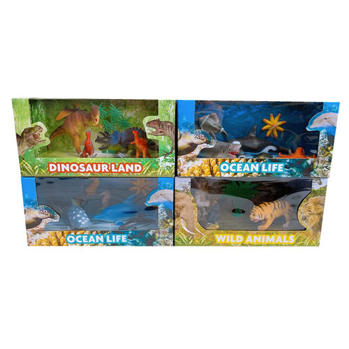 儿童动物园恐龙玩具套装仿真野生动物海底动物昆虫模型老虎狮子