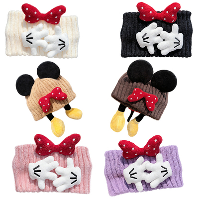 儿童针织发带秋冬季户外保暖百搭头套女童宝宝宽边运动休闲束发箍