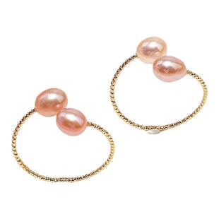 天然珍珠戒指小珠女款轻奢高级感新款爆款官方正品胖手可调节大小