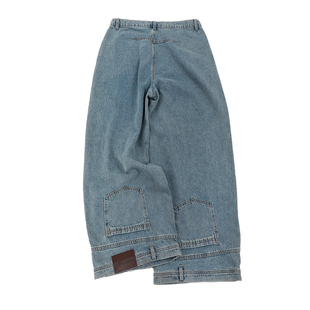 MRNEARLY【白冰同款】设计感倒装牛仔裤男直筒高级感裤子美式长裤