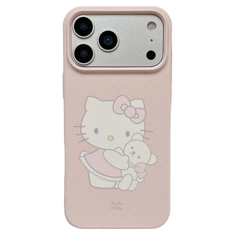 jze 粉色少女心可爱HelloKitty卡通适用苹果17ProMax手机壳iphone15新款16pro日韩13带挂绳15pro防摔保护套14